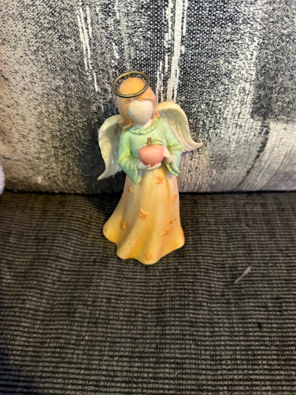 Decorative Pastel Angel Figurine - Yellow & Green